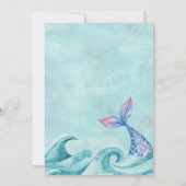 Zeemeermin Waterverf Verjaardag Kaart (Achterkant)