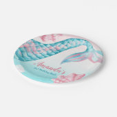 Zeemeermin waterverf Verjaardag Papieren Bordje (Gekanteld)