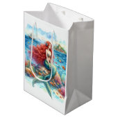 Zeemeermin-waterverfmiddel Gift Bag Medium Cadeauzakje (Voorkant Gekanteld)