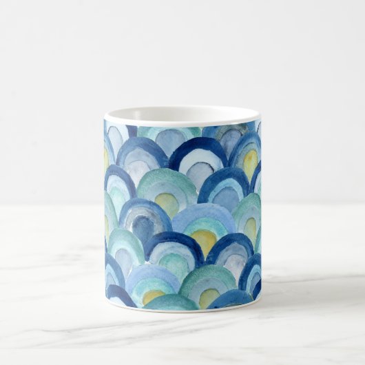 Zeemeermin Weegschalen en Zee Glass Waves Mok (Center)