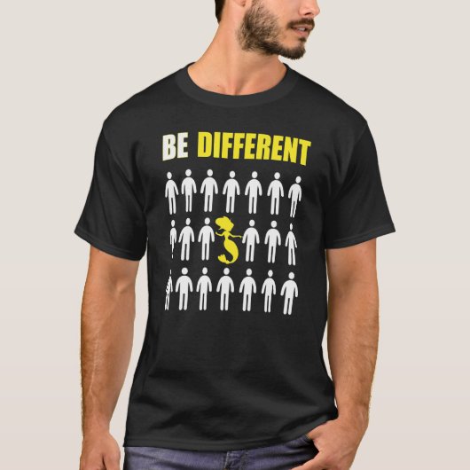 Zeemeermin Wees Anders Inspiratie T-shirt (Voorkant)