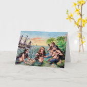  zeemeermin Wenskaart Kaart (Gele Bloem)