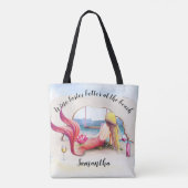 Zeemeermin Wijn Smaakt Beter Op Gepersonaliseerd S Tote Bag (Achterkant)