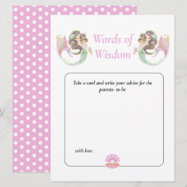 Zeemeermin Wijsheid Bruine Baby Shower Onder de Ze Kaart