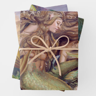 Zeemeermin wikkelpapier set inpakpapier vel