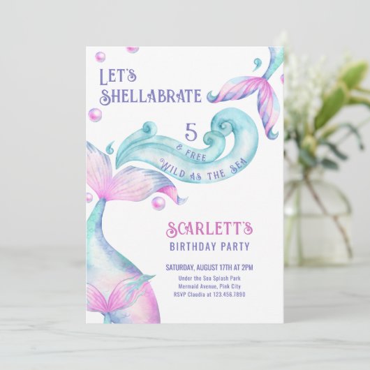 Zeemeermin Wilde Zee Kaart (Staand voorkant)