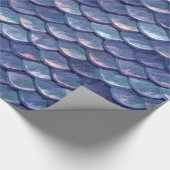 Zeemeermin Zee Blauwe Schalen Cadeaupapier (Hoek)