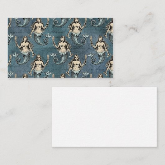  Zeemeermin Zee creëert oceaanblauwe kleur Visitekaartje (Voorkant / Achterkant)