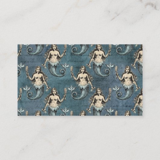 Zeemeermin Zee creëert oceaanblauwe kleur Visitekaartje (Voorkant)