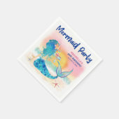 Zeemeermin Zee Cupcake Tropical Beach Meisje Verja Servet (Hoek)