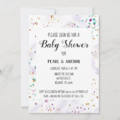 ~ Zeemeermin Zee Eenhoorn Kat Baby shower Uitnodig Kaart (Achterkant)