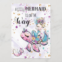 ~ Zeemeermin Zee Eenhoorn Kat Baby shower Uitnodig
