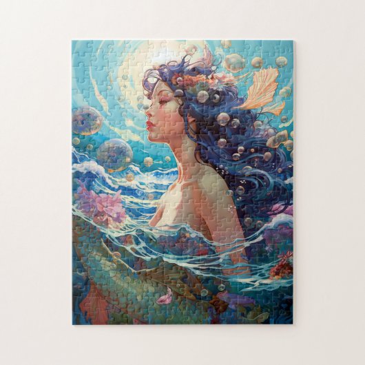 Zeemeermin Zee Godin Fantasy Art Legpuzzel (Verticaal)