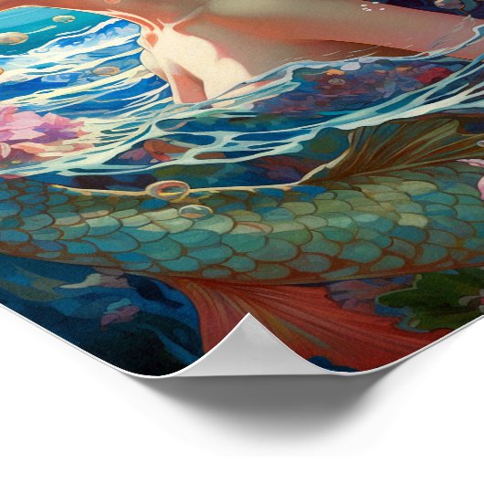 Zeemeermin Zee Godin Fantasy Art Poster (Hoek)