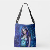 Zeemeermin Zee Godin Nymph Siren Onderwater Kunst Crossbody Tas (Voorkant)