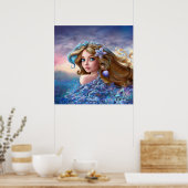 Zeemeermin Zee Godin Nymph Siren Onderwater Kunst Poster (Keuken)