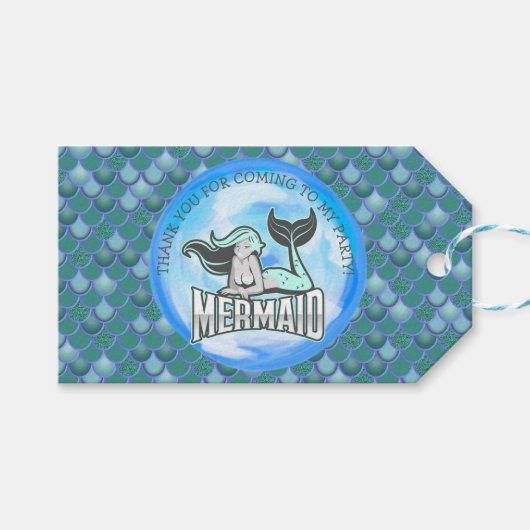 Zeemeermin Zee Groen Cadeaulabel (Voorkant (Horizontaal))