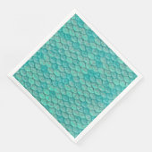 Zeemeermin Zee Groene Schalen Papier Servet (Hoek)