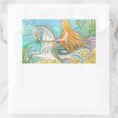 Zeemeermin & Zee hengst, MERHORSE EENHOORN STICKER (Tas)
