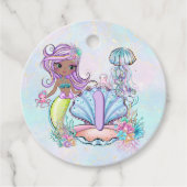 Zeemeermin Zee leven | Verjaardagsfeest met aangep Bedankjes Labels (Voorkant)