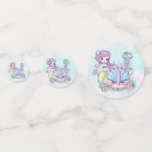 Zeemeermin Zee leven | Verjaardagsfeest met aangep Confetti (Voorkanten)