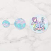 Zeemeermin Zee leven | Verjaardagsfeest met aangep Confetti (Achterkanten)