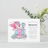 Zeemeermin Zee leven | Verjaardagsfeest met aangep Kaart (Staand voorkant)