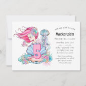 Zeemeermin Zee leven | Verjaardagsfeest met aangep Kaart (Voorkant)