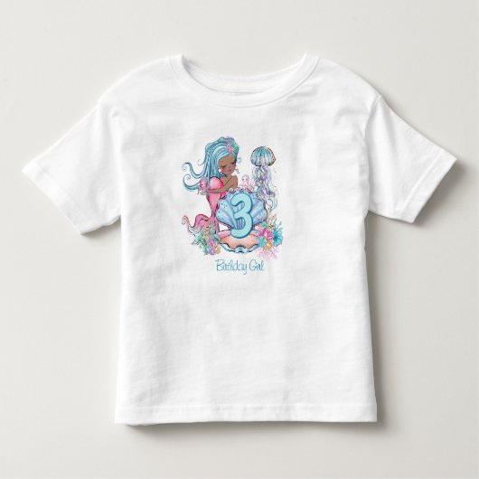 Zeemeermin Zee leven | Verjaardagsfeest met aangep Kinder Shirts (Voorkant)