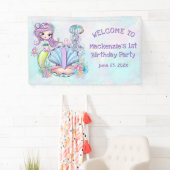 Zeemeermin Zee leven | Verjaardagsfeest met aangep Spandoek (Insitu)