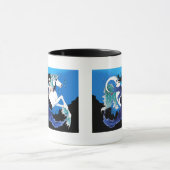 Zeemeermin Zee Paard Fairy Blauw Mok (Midden)