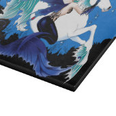 Zeemeermin Zee Paard Fairy Blauw Snijplank (Hoek)
