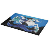 Zeemeermin Zee Paard Fairy Blauw Snijplank (Hoek)