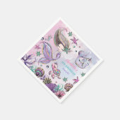 Zeemeermin Zee Schildpad Narwhal Verjaardag Meisj Servet (Hoek)