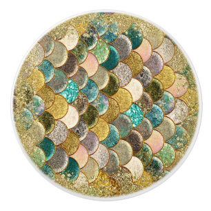 Zeemeermin Zee Schubben Strand Glamour Chic Keramische Knop
