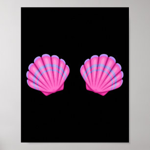 Zeemeermin Zee Shell Bra Halloween Kostuum T-shirt Poster