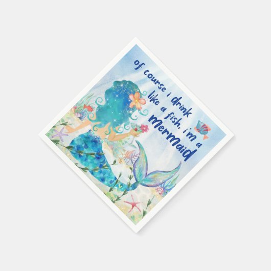 Zeemeermin Zee | Tropische Strand Drinken Als Een  Servet (Hoek)