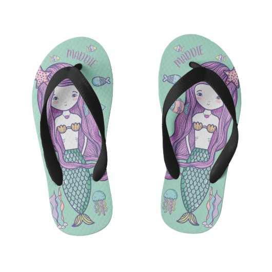 Zeemeermin Zeedieren Kinder Teenslippers (Voetbed)