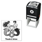 Zeemeermin Zeemeerman Smoorverliefden Maken Hart T Zelfinktende Stempel (In situ)