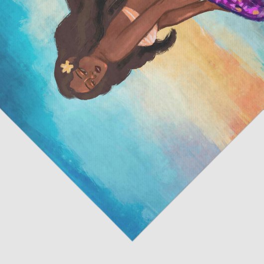 Zeemeermin/Zeemeermin  Antiek ontkoppeling Tissuepapier (Detail)