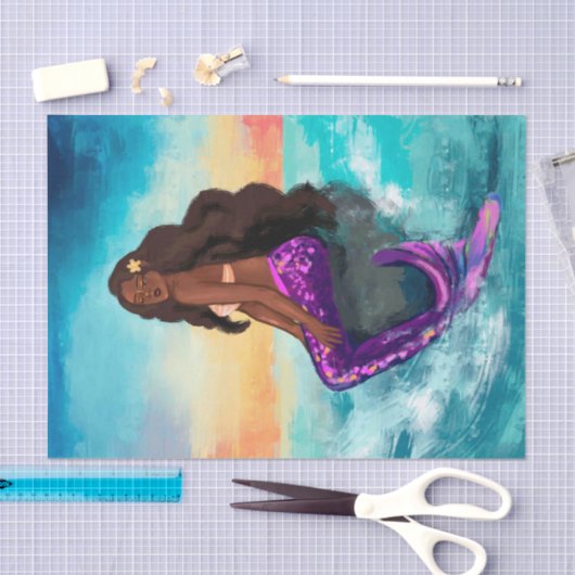 Zeemeermin/Zeemeermin  Antiek ontkoppeling Tissuepapier (Craft)