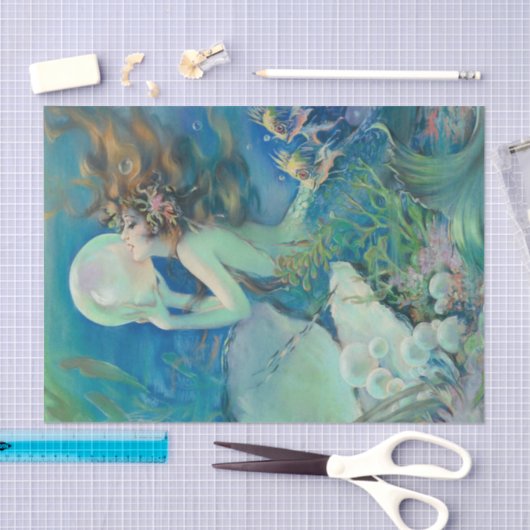 Zeemeermin/Zeemeermin  Antiek ontkoppeling Tissuepapier (Craft)