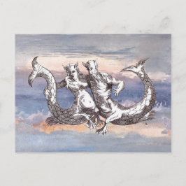 ZEEMEERMIN & ZEEMEERMIN IN OCEAANHEMEL BRIEFKAART