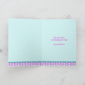 Zeemeermin zeepaardje grillige late verjaardag kaart (Binnen)