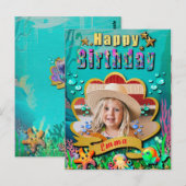 Zeemeermin, zeeschelp, Zee Dieren Vrienden, Koraal Briefkaart (Voorkant / Achterkant)