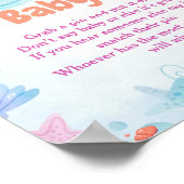 Zeemeermin Zeg niet Baby Baby shower Spelbord Poster (Hoek)