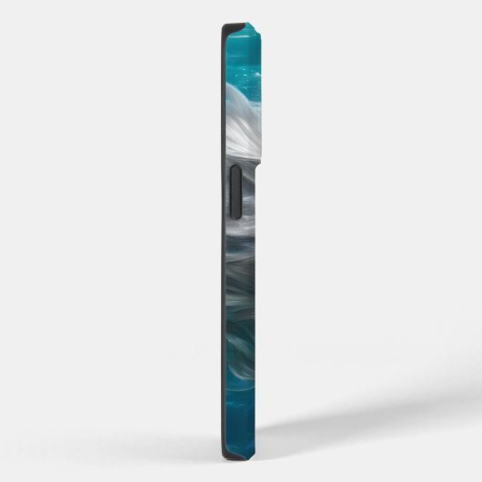 Zeemeermin Zilver Haar Turquoise Oceaan Case-Mate iPhone Case (Achterkant / Rechts)