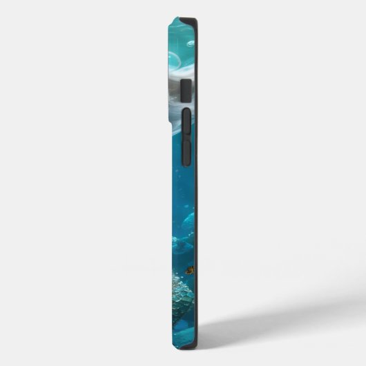 Zeemeermin Zilver Haar Turquoise Oceaan Case-Mate iPhone Case (Achterkant / Links)