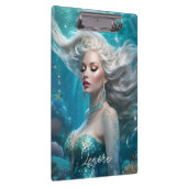 Zeemeermin Zilver Haar Turquoise Oceaan Klembord (Rechts)