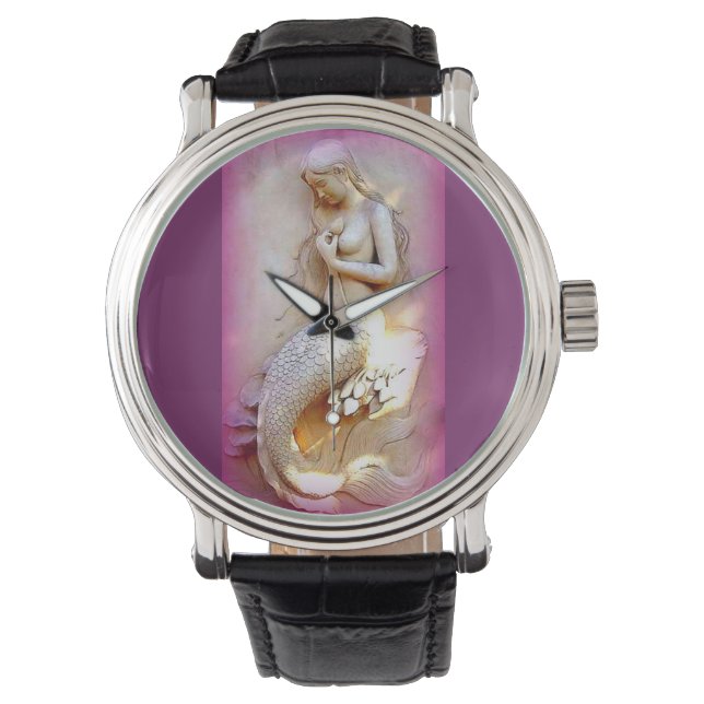 Zeemeermin zittend horloge (Voorkant)
